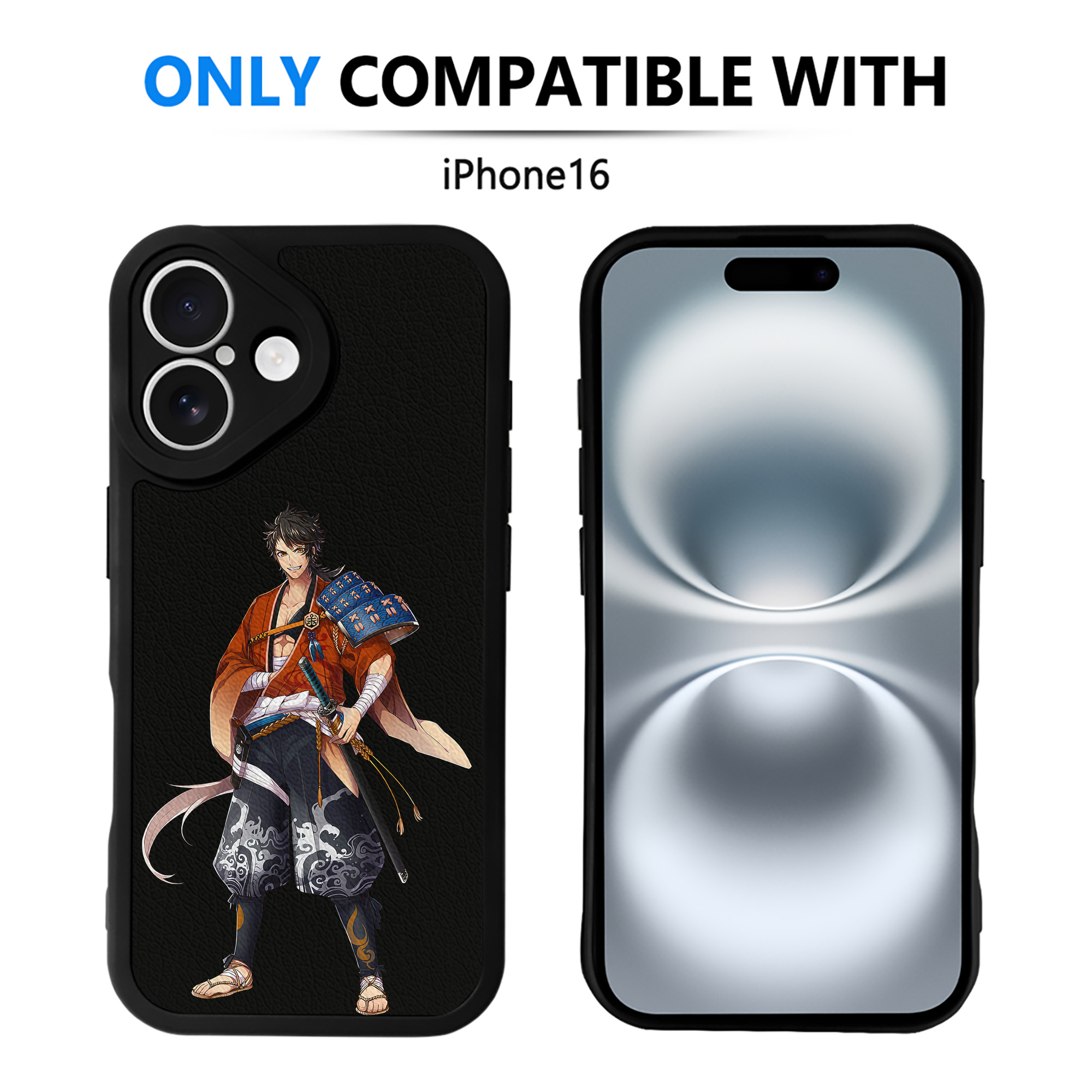 （画像用） 刀剣乱舞 Touken Ranbu 【iPhone 16シリーズ対応】シリコンスマホケース（レザー調） 材質：シリコン